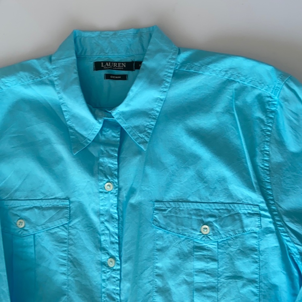 Aqua Ralph Lauren 2 Pocket Button Front Shirt